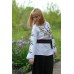 Embroidered blouse "Olvia: pansies"